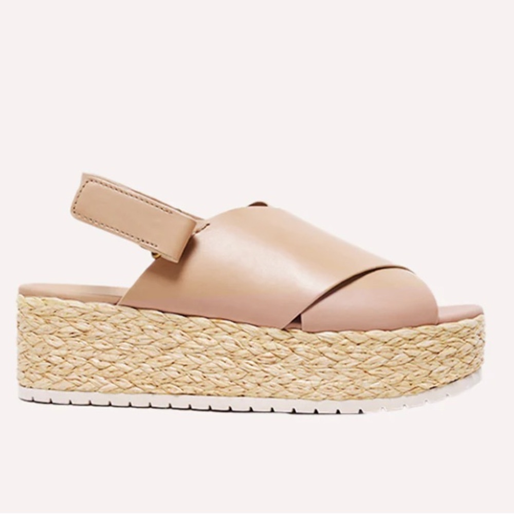 Vince Tan Platform Shoes with Espadrille Sole